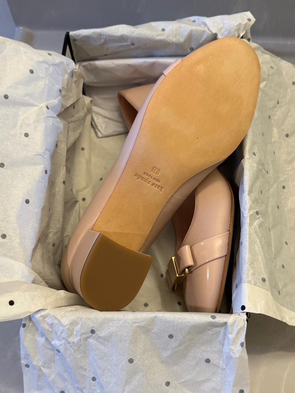 Kate Spade New York Bowdie Smooth Leather Ballet Pump - Picture 2 of 8